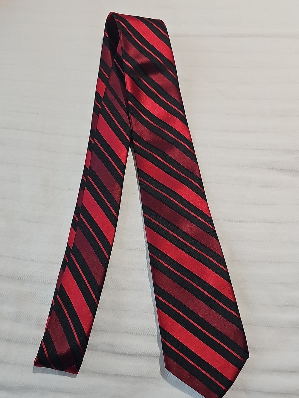 Pierre Cardin Slim Red & Black Striped Tie
